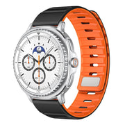 For Samsung Galaxy Watch8 / Watch8 Classic Norman Magnetic Silicone Watch Band(Black Orange)