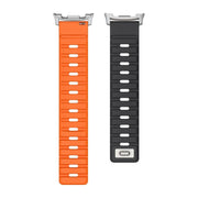 For Samsung Galaxy Watch8 / Watch8 Classic Norman Magnetic Silicone Watch Band(Black Orange)