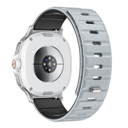 For Samsung Galaxy Watch8 / Watch8 Classic Norman Magnetic Silicone Watch Band(Light Gray Black)