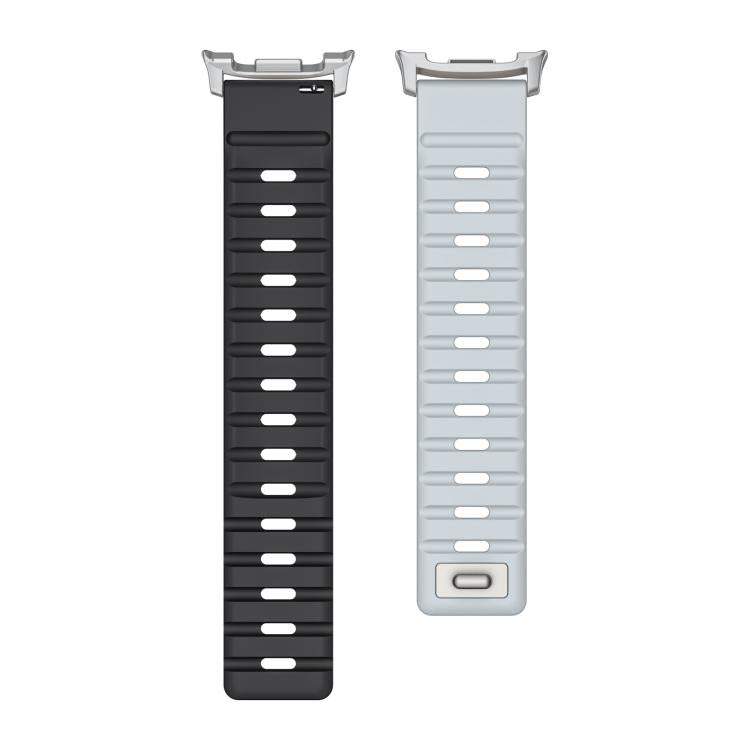 For Samsung Galaxy Watch8 / Watch8 Classic Norman Magnetic Silicone Watch Band(Light Gray Black)