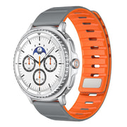 For Samsung Galaxy Watch8 / Watch8 Classic Norman Magnetic Silicone Watch Band(Gray Orange)