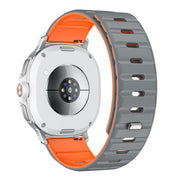 For Samsung Galaxy Watch8 / Watch8 Classic Norman Magnetic Silicone Watch Band(Gray Orange)