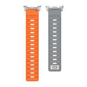 For Samsung Galaxy Watch8 / Watch8 Classic Norman Magnetic Silicone Watch Band(Gray Orange)