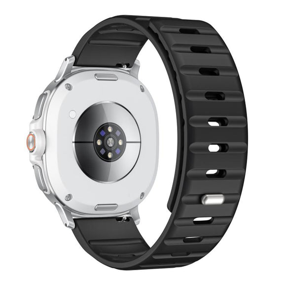 For Samsung Galaxy Watch8 / Watch8 Classic Norman Magnetic Silicone Watch Band(Black)