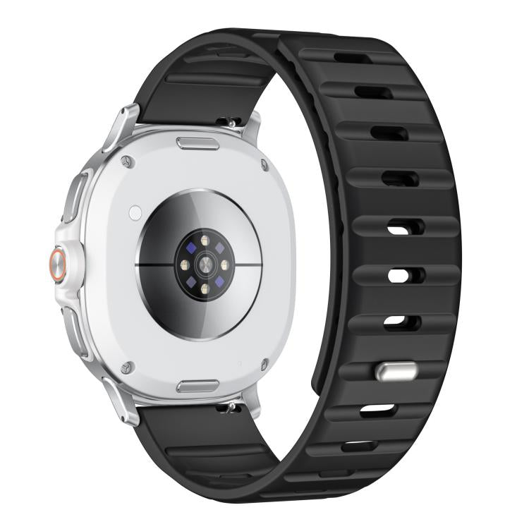 For Samsung Galaxy Watch8 / Watch8 Classic Norman Magnetic Silicone Watch Band(Black)