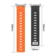 For Samsung Galaxy Watch8 / Watch8 Classic Norman Magnetic Silicone Watch Band(Gray Orange)