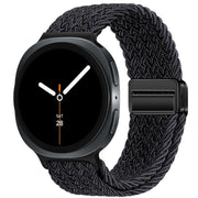 For Samsung Galaxy Watch8 / Watch8 Classic Loop Magnetic Buckle Braided Nylon Watch Band(Graphite Black)