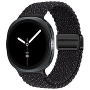 For Samsung Galaxy Watch8 / Watch8 Classic Loop Magnetic Buckle Braided Nylon Watch Band(Star Black)