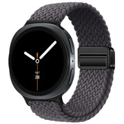 For Samsung Galaxy Watch8 / Watch8 Classic Loop Magnetic Buckle Braided Nylon Watch Band(Space Gray)