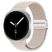 For Samsung Galaxy Watch8 / Watch8 Classic Loop Magnetic Buckle Braided Nylon Watch Band(Starlight)