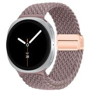 For Samsung Galaxy Watch8 / Watch8 Classic Loop Magnetic Buckle Braided Nylon Watch Band(Smoky Violet)