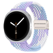 For Samsung Galaxy Watch8 / Watch8 Classic Loop Magnetic Buckle Braided Nylon Watch Band(Violet)