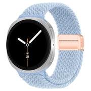For Samsung Galaxy Watch8 / Watch8 Classic Loop Magnetic Buckle Braided Nylon Watch Band(Light Blue)