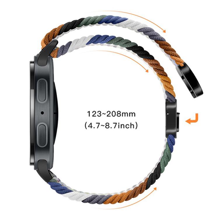 For Samsung Galaxy Watch8 / Watch8 Classic Loop Magnetic Buckle Braided Nylon Watch Band(Starlight)