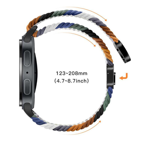 For Samsung Galaxy Watch8 / Watch8 Classic Loop Magnetic Buckle Braided Nylon Watch Band(Space Gray)