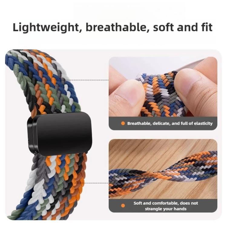 For Samsung Galaxy Watch8 / Watch8 Classic Loop Magnetic Buckle Braided Nylon Watch Band(Light Blue)