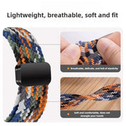 For Samsung Galaxy Watch8 / Watch8 Classic Loop Magnetic Buckle Braided Nylon Watch Band(Light Mint)