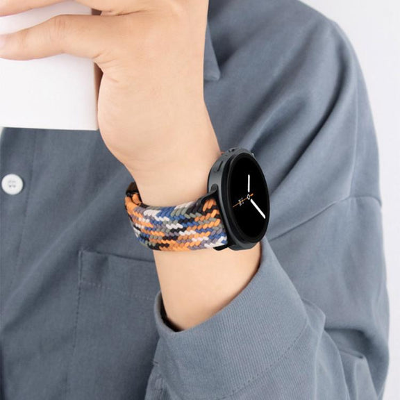 For Samsung Galaxy Watch8 / Watch8 Classic Loop Magnetic Buckle Braided Nylon Watch Band(Graphite Black)