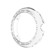 For Google Pixel Watch4 41mm Single Row Diamond Hollow PC Watch Protective Cover(Transparent)