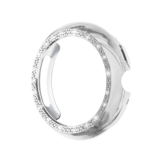 For Google Pixel Watch4 41mm Single Row Diamond Hollow PC Watch Protective Cover(Silver) - free shipping - PMC Jewellery - Order now!