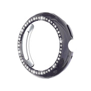 For Google Pixel Watch4 45mm Single Row Diamond Hollow PC Watch Protective Cover(Gun Metal)