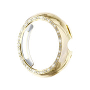 For Google Pixel Watch4 45mm Single Row Diamond Hollow PC Watch Protective Cover(Gold)