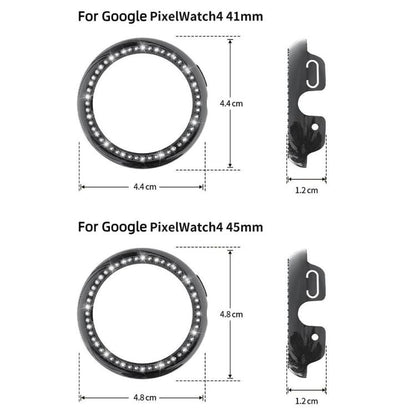 For Google Pixel Watch4 45mm Single Row Diamond Hollow PC Watch Protective Cover(Silver) - free shipping - PMC Jewellery - Order now!