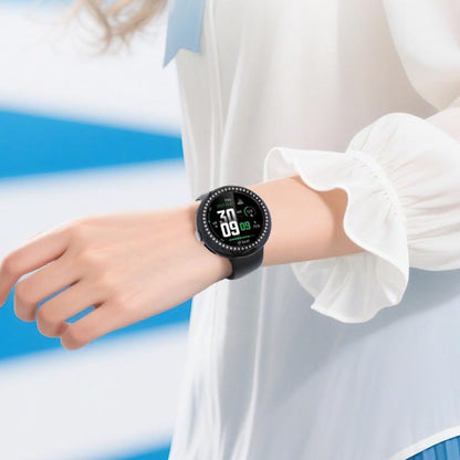 For Google Pixel Watch4 41mm Single Row Diamond Hollow PC Watch Protective Cover(Gun Metal) - free shipping - PMC Jewellery - Order now!