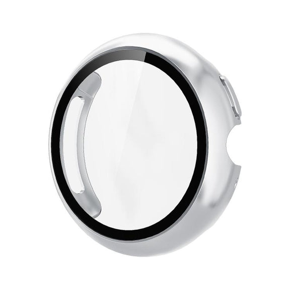 For Google Pixel Watch4 41mm Tempered Film Integrated PC Watch Protective Cover(Silver)