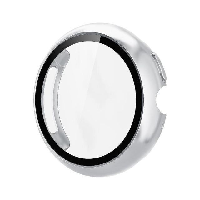 For Google Pixel Watch4 41mm Tempered Film Integrated PC Watch Protective Cover(Silver)