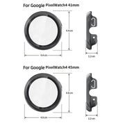 For Google Pixel Watch4 45mm Tempered Film Integrated PC Watch Protective Cover(Midnight Blue)