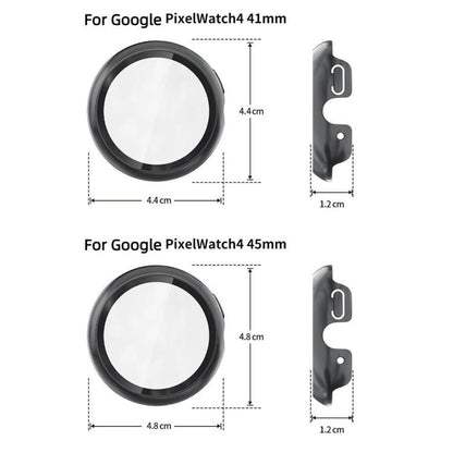 For Google Pixel Watch4 45mm Tempered Film Integrated PC Watch Protective Cover(Transparent) - free shipping - PMC Jewellery - Order now!