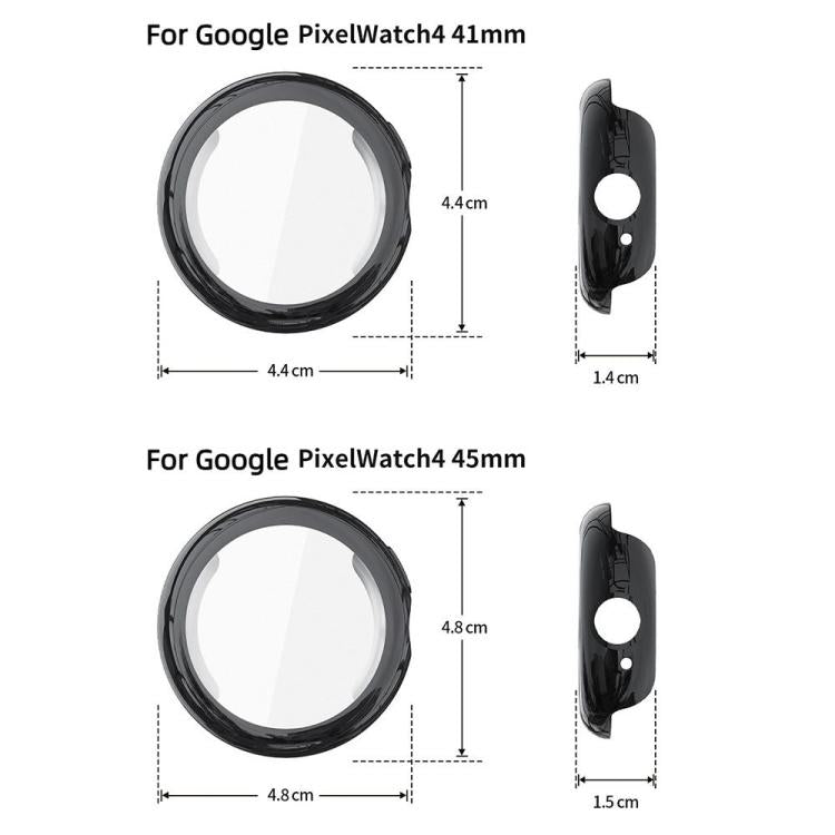 For Google Pixel Watch4 41mm Full Coverage Electroplated TPU Watch Protective Cover(Gun Metal)