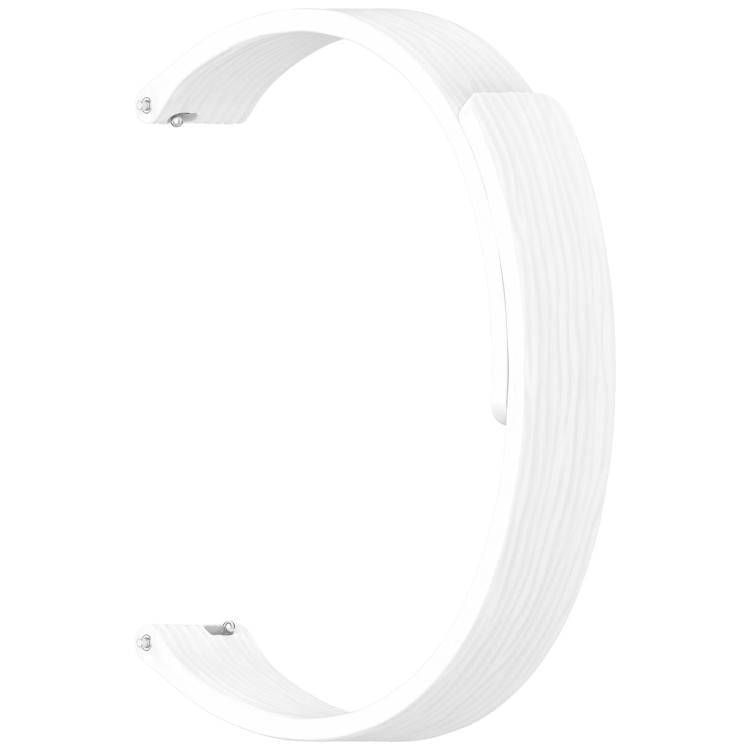 12mm Striped Soft Magnetic Silicone Watch Band(White)