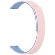 12mm Striped Soft Magnetic Silicone Watch Band(Pink Blue)