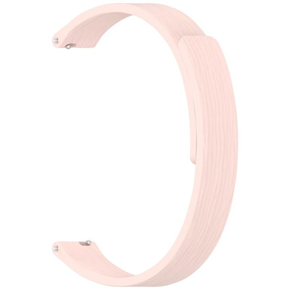 12mm Striped Soft Magnetic Silicone Watch Band(Pink)