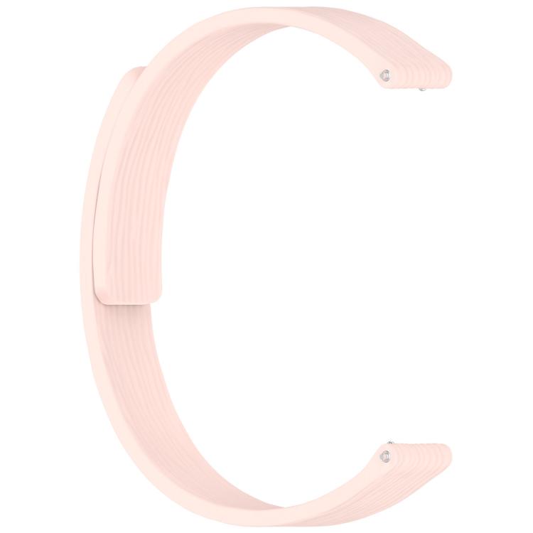 12mm Striped Soft Magnetic Silicone Watch Band(Pink)