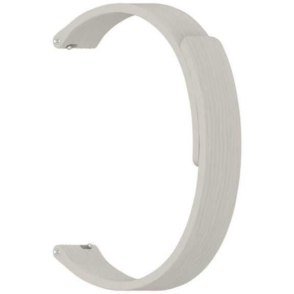 12mm Striped Soft Magnetic Silicone Watch Band(Gray)
