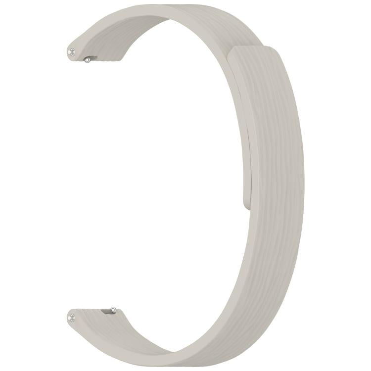 12mm Striped Soft Magnetic Silicone Watch Band(Gray)