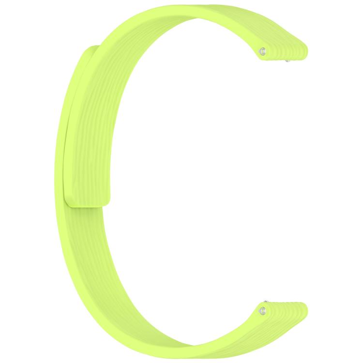 12mm Striped Soft Magnetic Silicone Watch Band(Green)