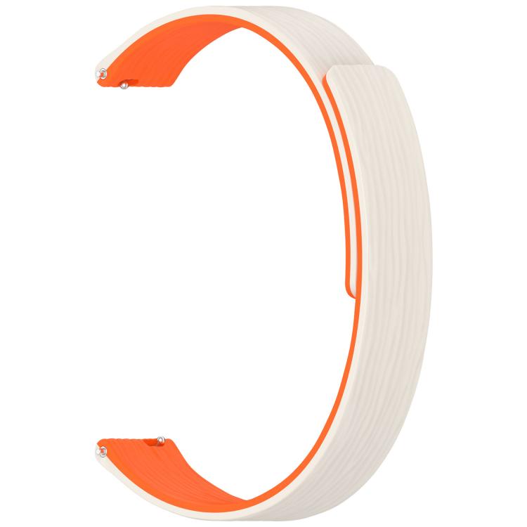 12mm Striped Soft Magnetic Silicone Watch Band(Starlight Orange) - free shipping - PMC TechLife - Order now!
