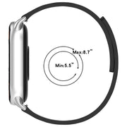 12mm Striped Soft Magnetic Silicone Watch Band(White)