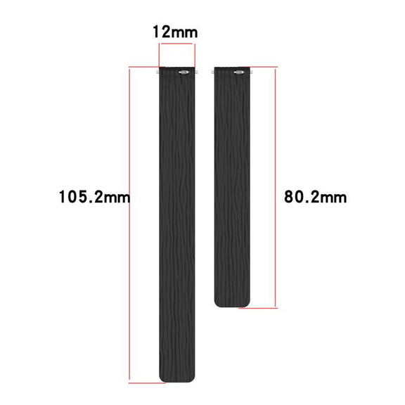12mm Striped Soft Magnetic Silicone Watch Band(White)