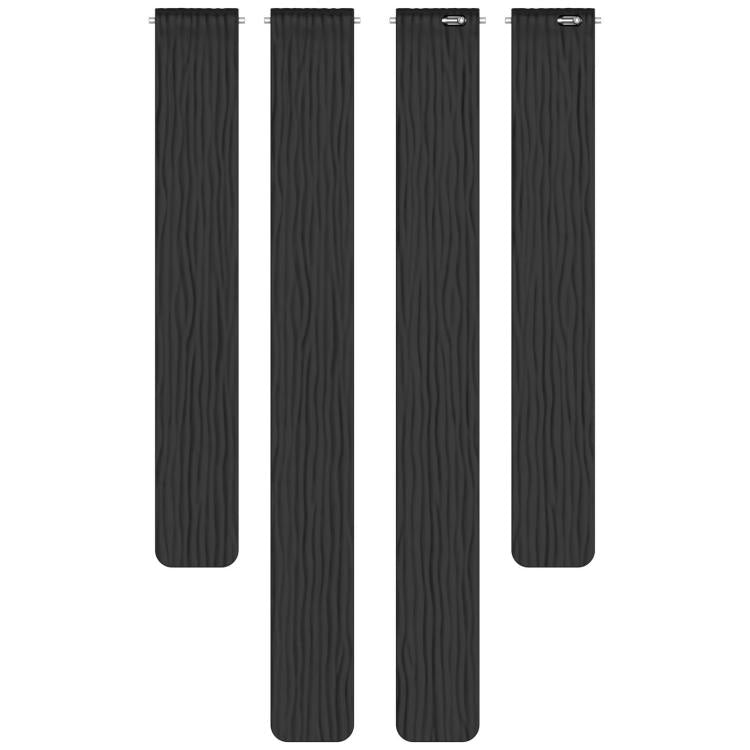 12mm Striped Soft Magnetic Silicone Watch Band(Gray)
