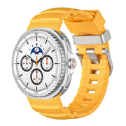 For Samsung Galaxy Watch8 / Watch8 Classic Silver Buckle Silicone Watch Band(Yellow)