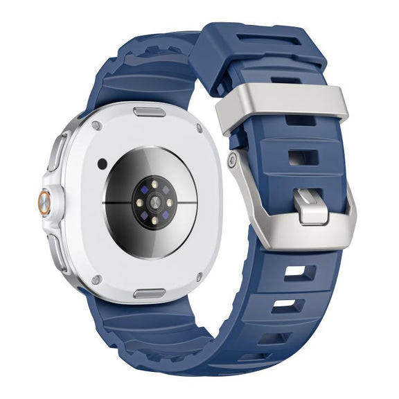 For Samsung Galaxy Watch8 / Watch8 Classic Silver Buckle Silicone Watch Band(Blue)