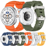 For Samsung Galaxy Watch8 / Watch8 Classic Silver Buckle Silicone Watch Band(Blue)