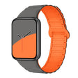 For Xiaomi Smart Band 9 Pro / Redmi Watch 5 Tri-Beads Magnetic Silicone Watch Band(Gray Orange) - free shipping - PMC TechLife - Order now!
