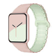 For Xiaomi Smart Band 9 Pro / Redmi Watch 5 Tri-Beads Magnetic Silicone Watch Band(Oxford Pink Light Mint) - free shipping - PMC TechLife - Order now!