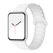 For Xiaomi Smart Band 9 Pro / Redmi Watch 5 Tri-Beads Magnetic Silicone Watch Band(Silver White)